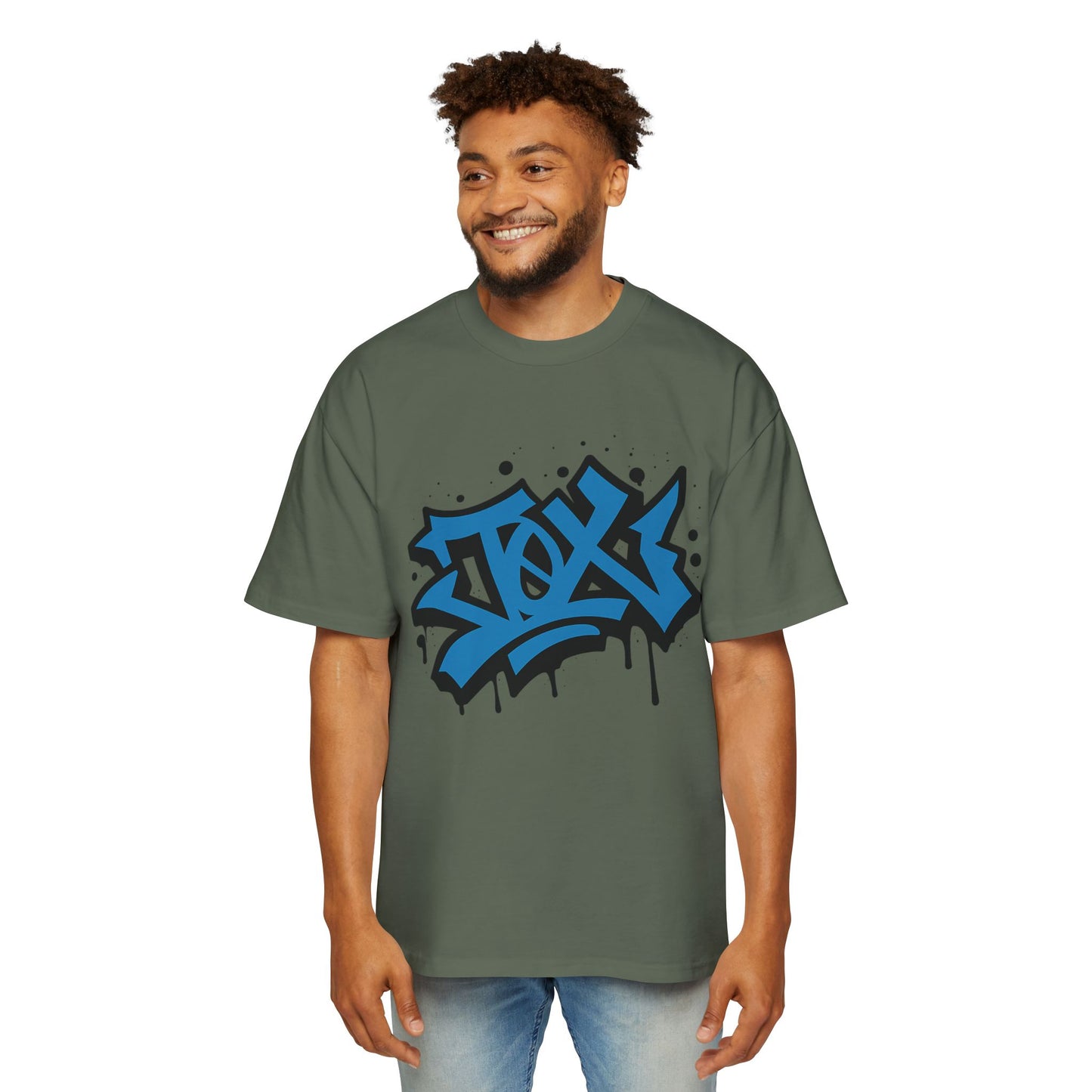 Camiseta EDICIÓN TØX GRAFFITI 0NE BLACK AND BLUE