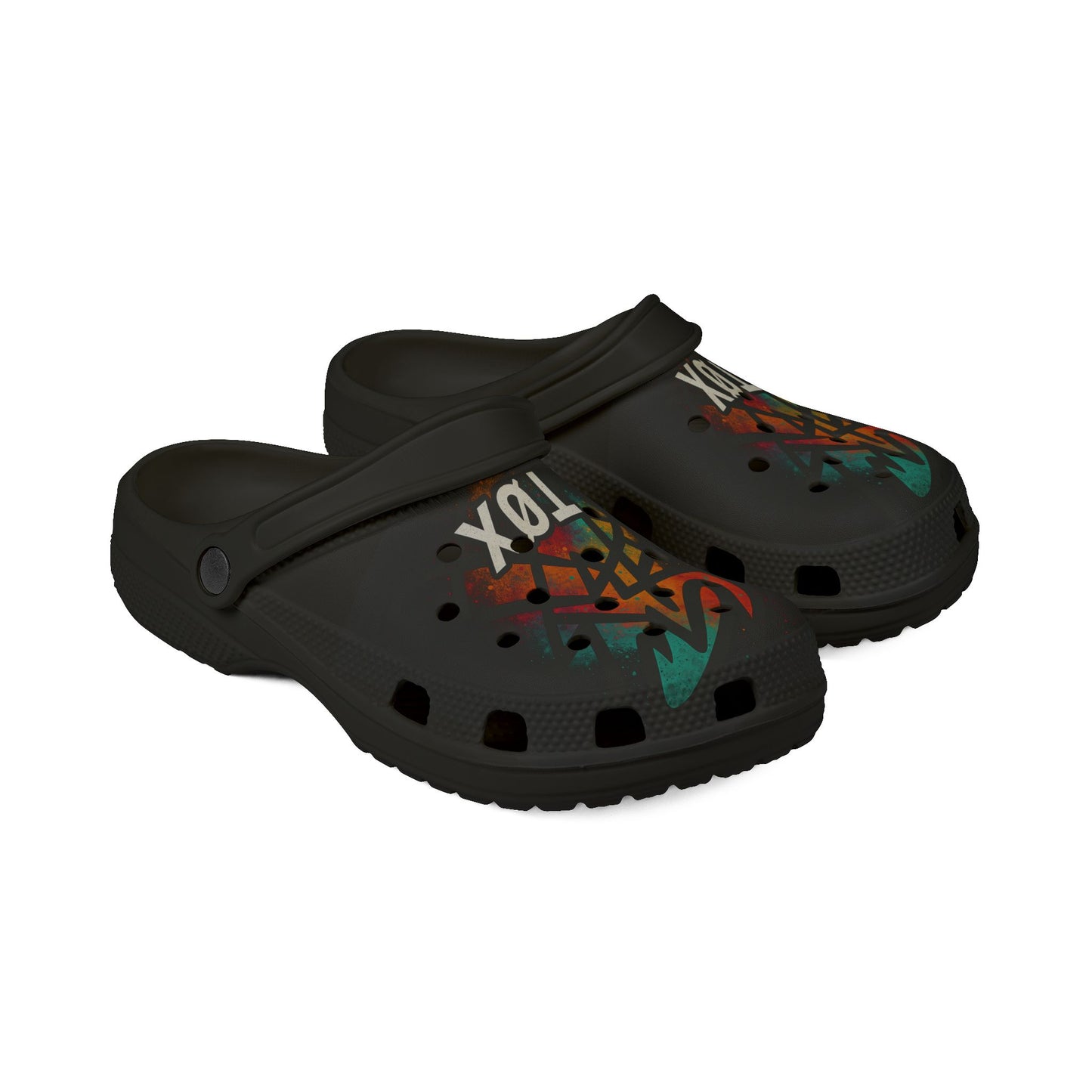 TØX One Black and Red Clogs