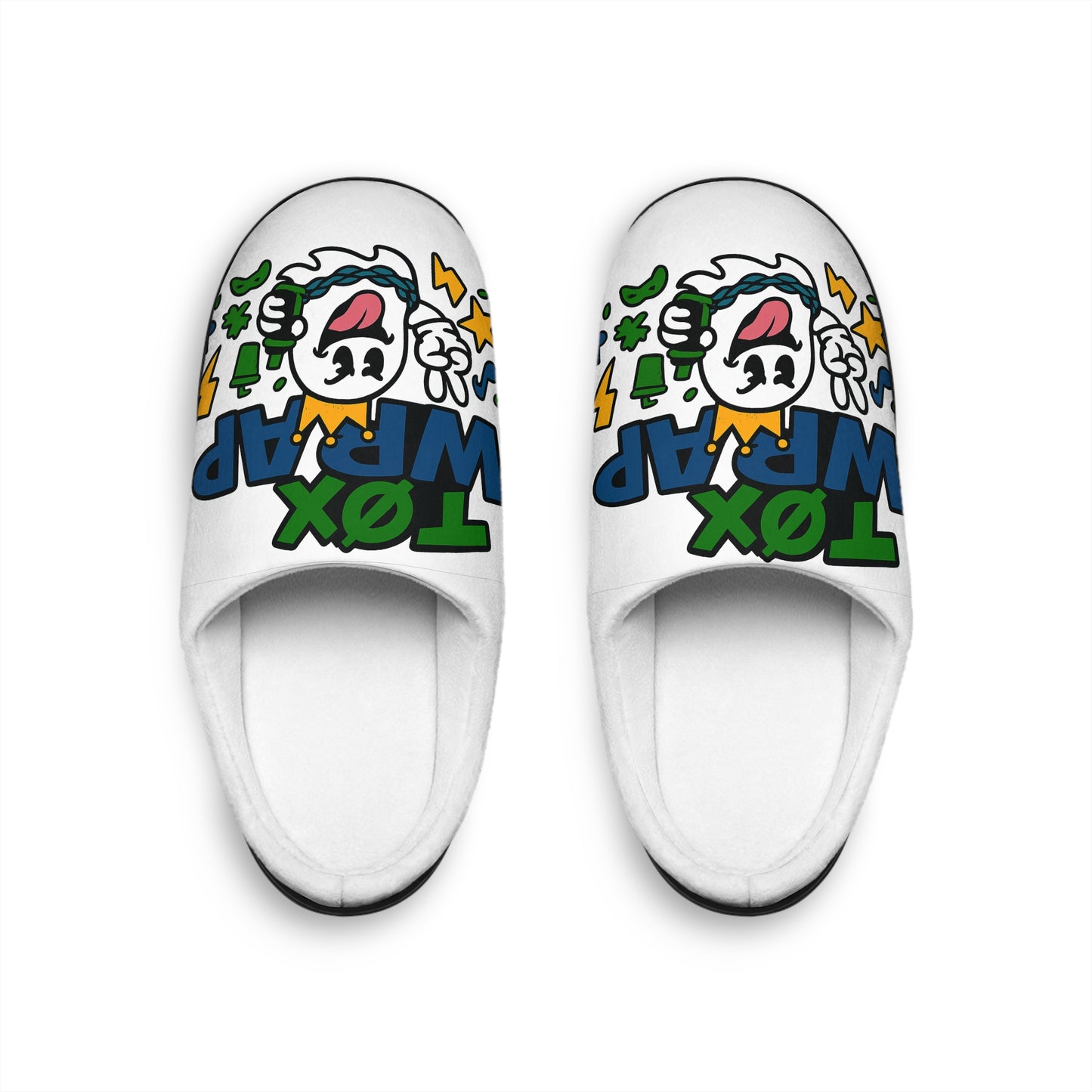 PANTUFLAS EDICIÓN TØX GHØST WRAP BLACK AND WHITE