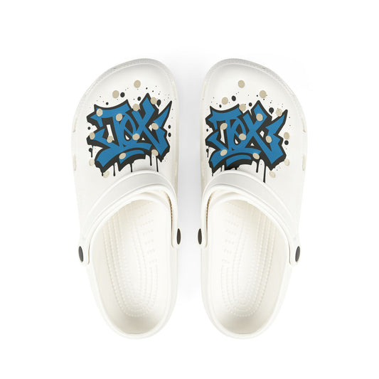 CLOGS EDICIÓN GRAFFITI TØX BLACK AND BLUE
