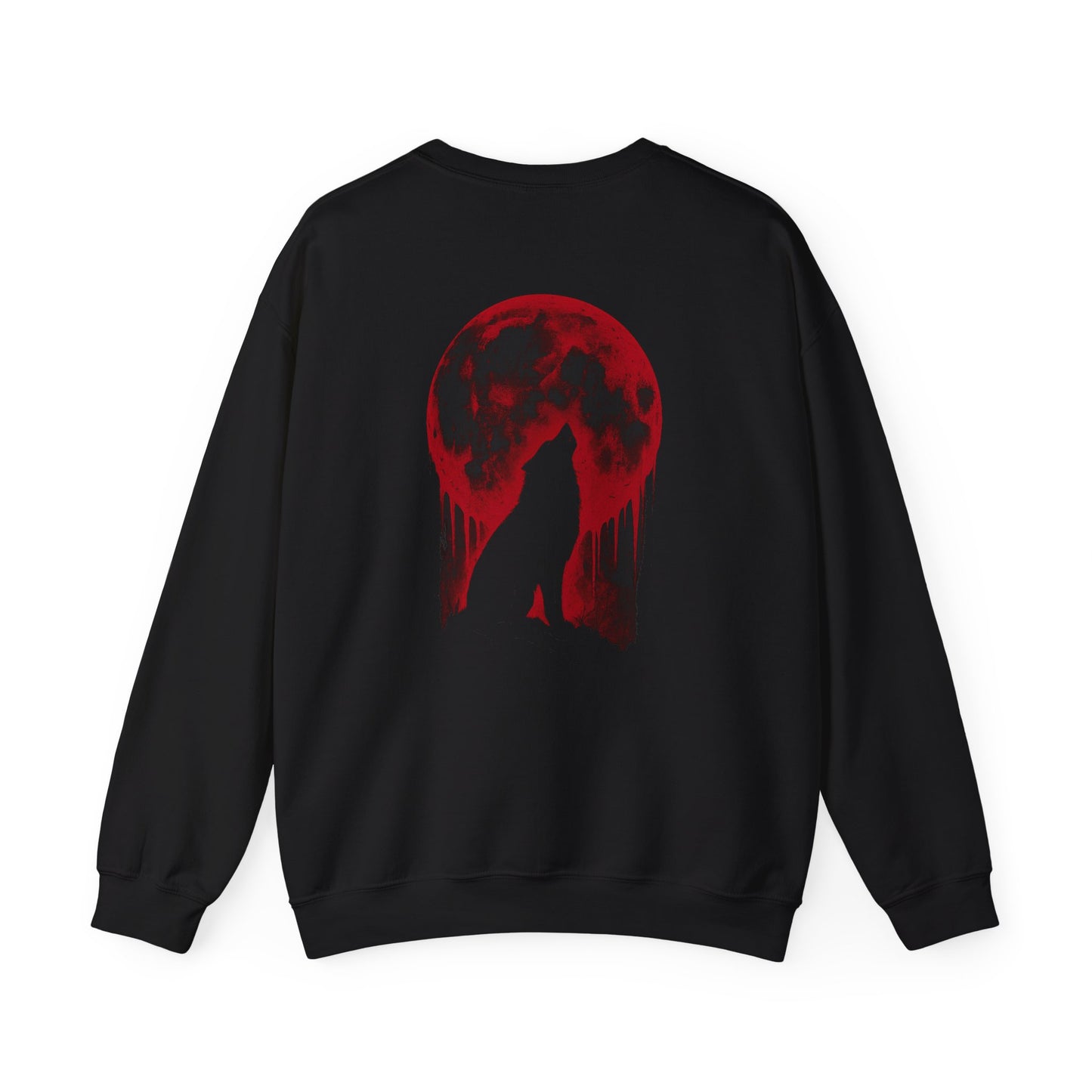 Gothic Wolf Moon Sweatshirt, Cozy Horror Sweatshirt, Spooky Apparel, Unisex Halloween Wear, Edgy Streetwear